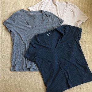Madewell Whisper Cotton V Neck- brand new